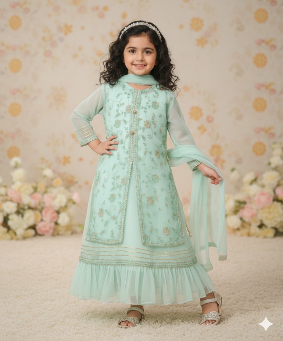 LUXURY SHIFFON ICE GREEN