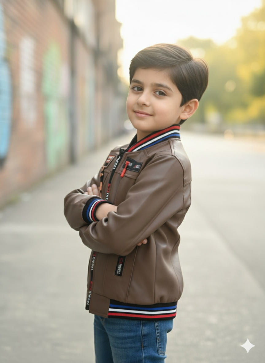 Kids leather jaket