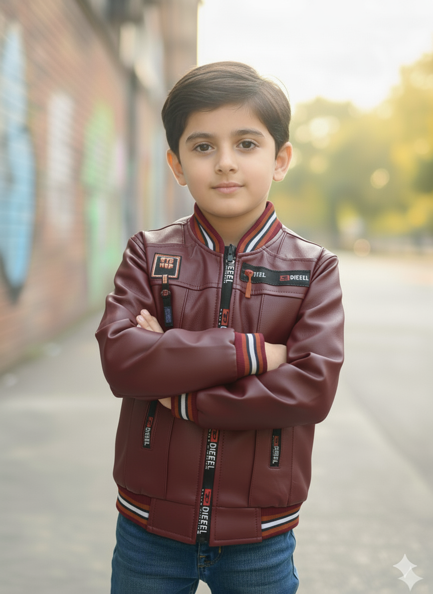 Kids leather jaket